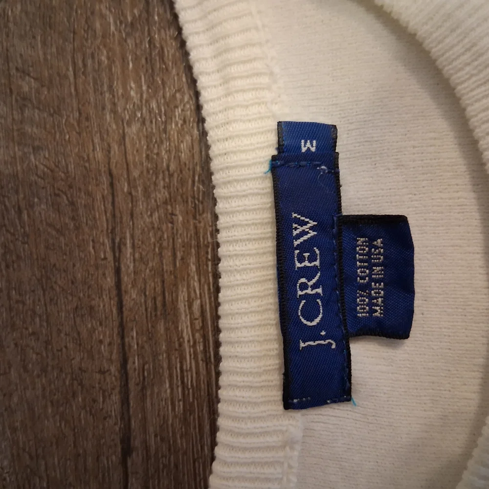 J.Crew Women's White Button-Up Crewneck Cardigan - Picture 6 of 7